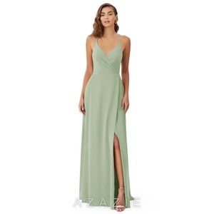Azazie Davis Dress in Dusty Sage 6